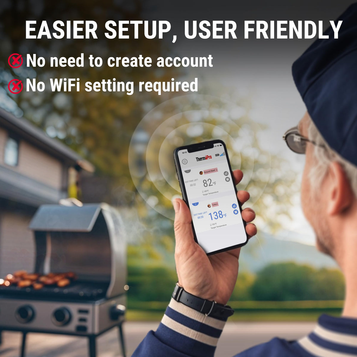 ThermoPro high-accuracy readings help approach desired doneness more reliably.