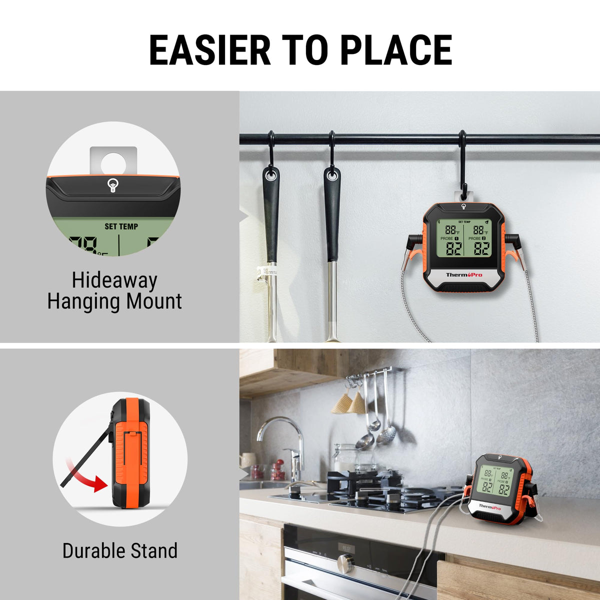 ThermoPro kitchen-friendly design makes grilling simpler for busy cooks.