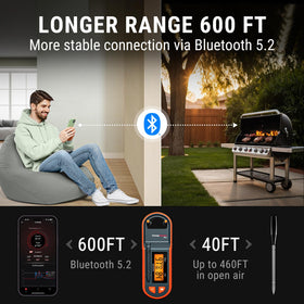 Thermopro TempSpike booster display shows real-time temps without phone checks.