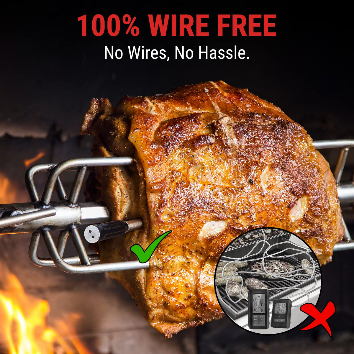 Dual sensors provide precise internal and ambient temperatures for better results.