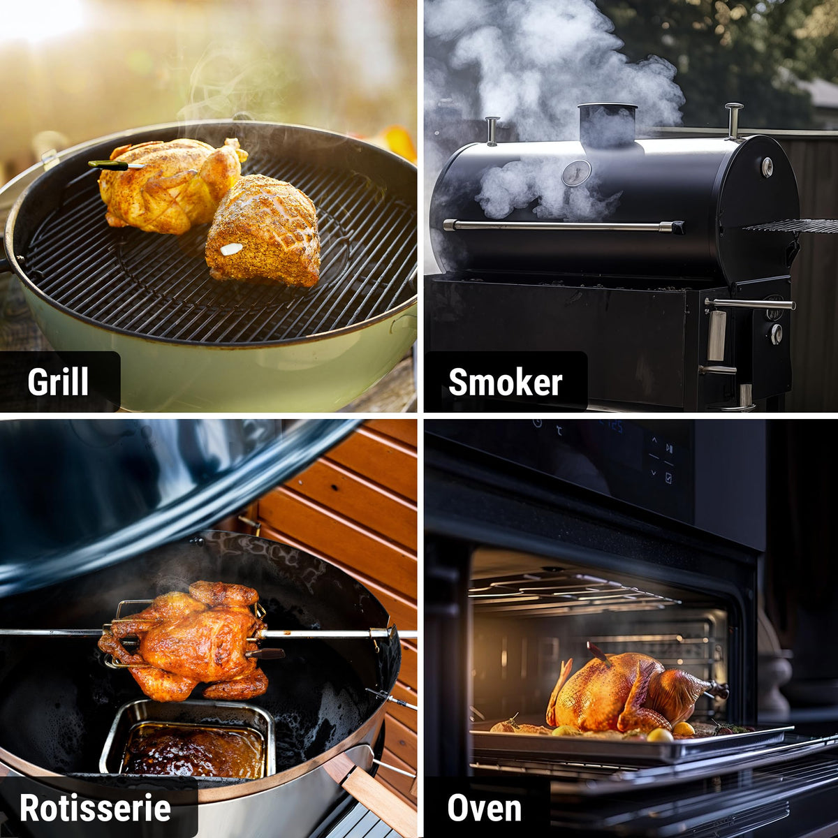 Backyard grilling scene featuring ThermoPro TempsSpike Plus in action