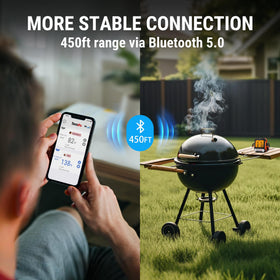 ThermoPro two-probes system allows tracking two meats simultaneously for efficient cooks.