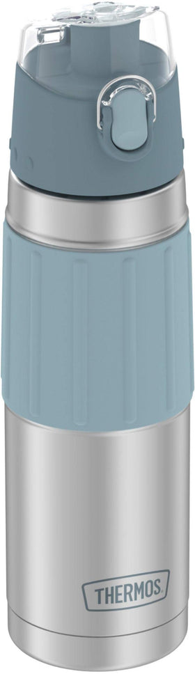 Thermos 2465 lid close-up with locking push-button for one-handed use.