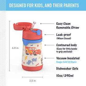 THERMOS Baby 10 oz bottle side grip for tiny hands during car rides