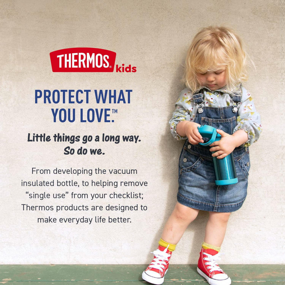 THERMOS Baby 10 oz bottle on table ready for a snack break