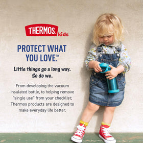 THERMOS Baby 10 oz bottle on table ready for a snack break