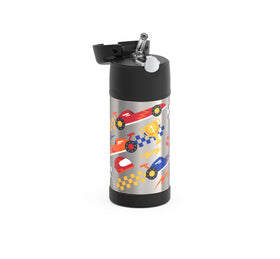 Push-button lid with pop-up straw for quick sips on the go.
