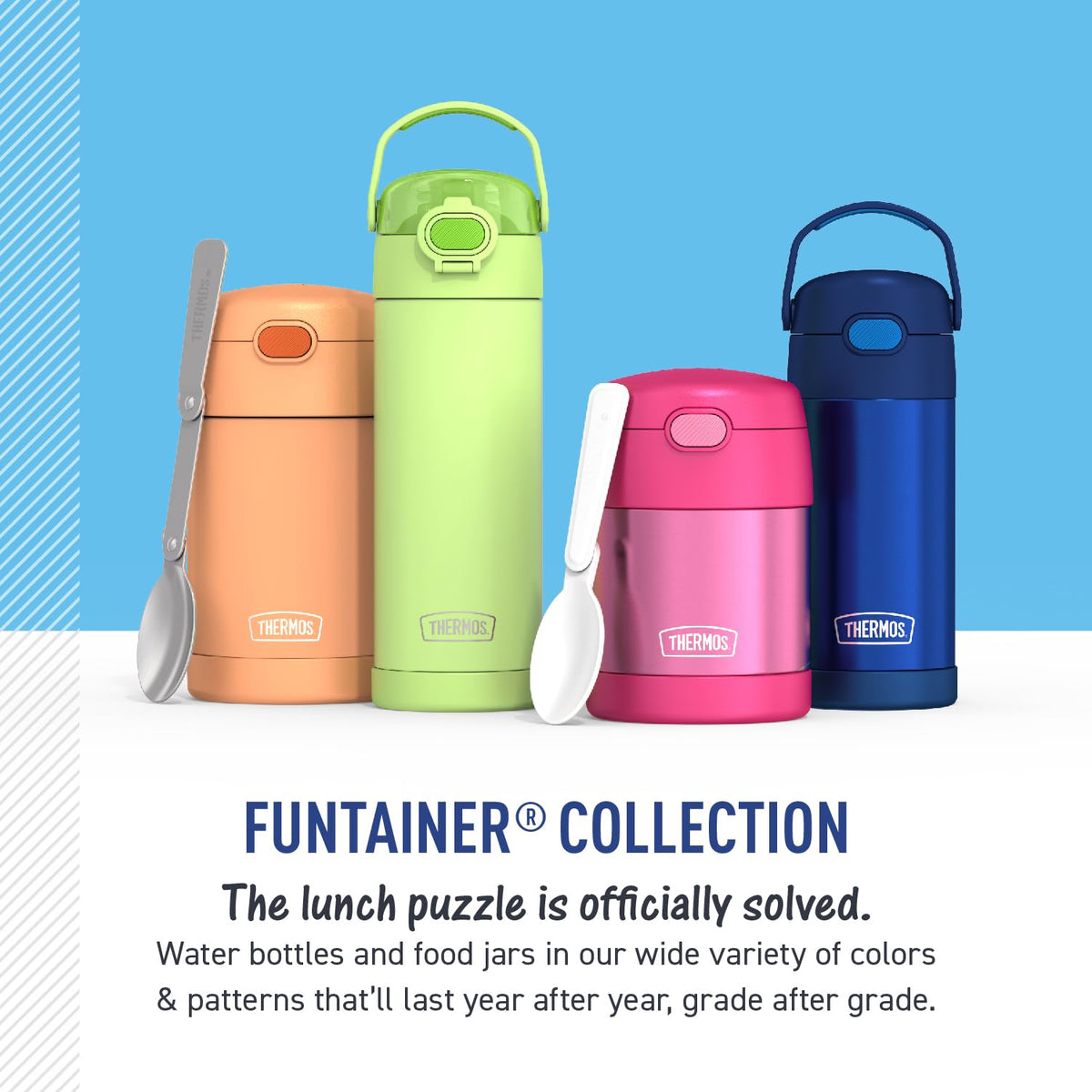 THERMOS FUNtainer 10oz Baby Shark graphic on stainless steel