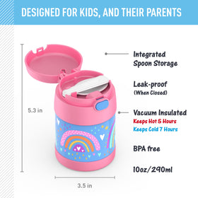THERMOS FUNtainer 10oz foldable spoon lid shows a handy utensil on the go