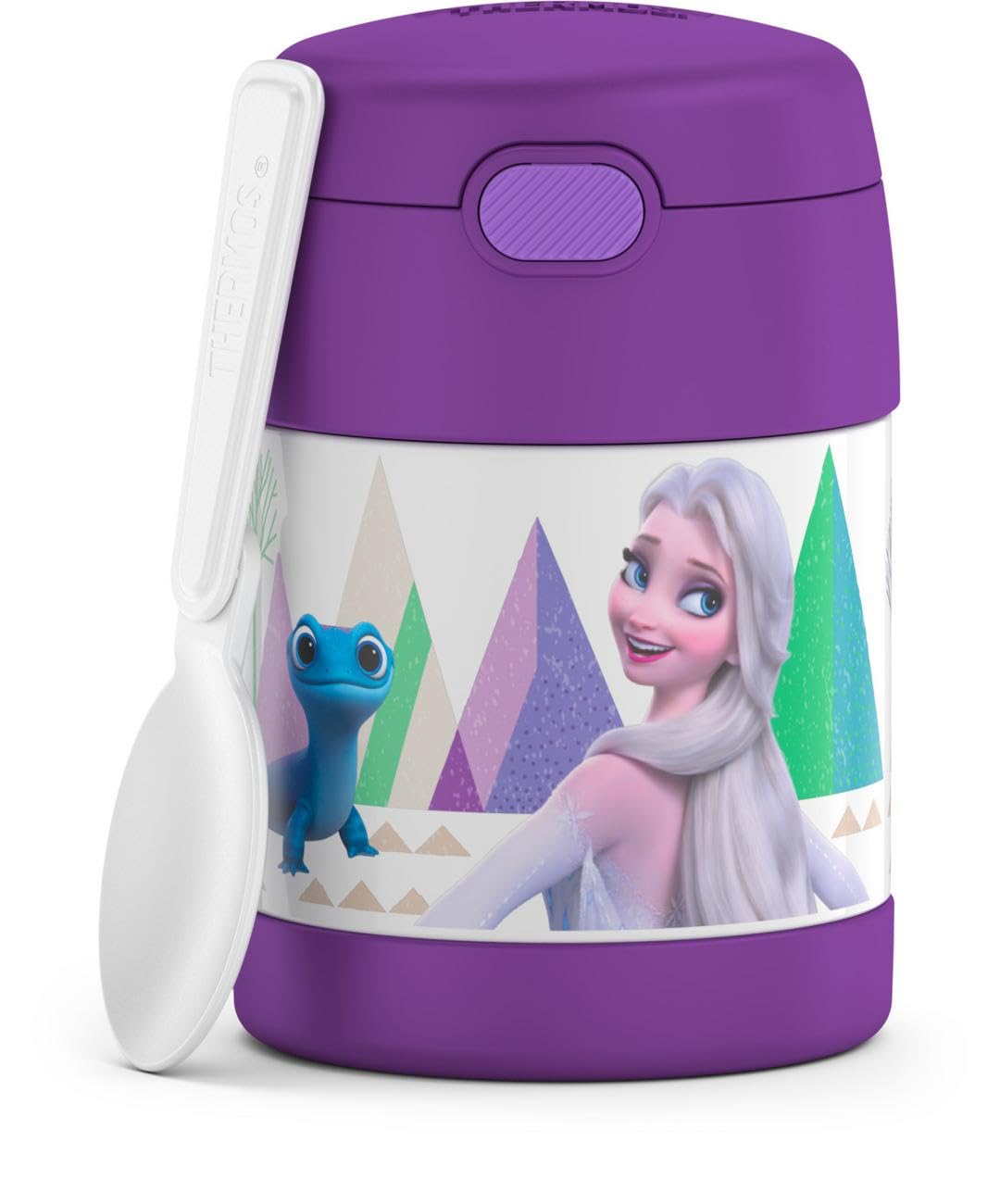 THERMOS FUNTainer 10oz Frozen 2 front view with kid-friendly color and compact form.