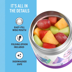 THERMOS FUNTainer 10oz in lunchbox with snack setup.