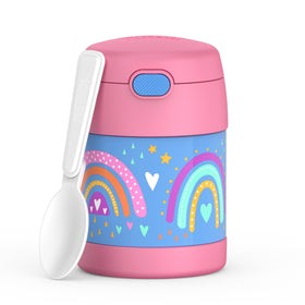 THERMOS FUNtainer 10oz Rainbow Dreams bottle keeps lunch fresh for school adventures