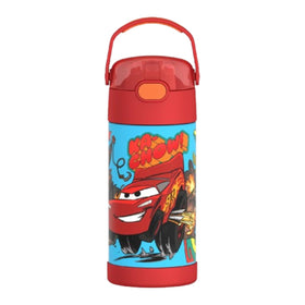 THERMOS FUNTAINER 12oz bottle with car design and straw for on-the-go hydration