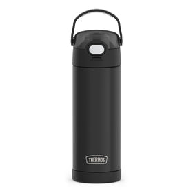 THERMOS FUNTAINER 16-ounce bottle with stainless steel insulation keeps drinks cold.