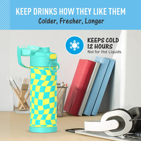 THERMOS FUNTAINER durable 18/8 stainless steel withstands daily drops and rough play.