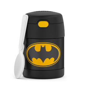 THERMOS FUNtainer Batman 10oz lid image showing easy push-button access for kids.