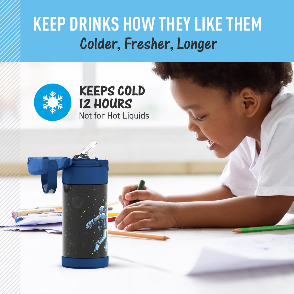 Thermos FUNtainer color options close-up for kid-friendly patterns