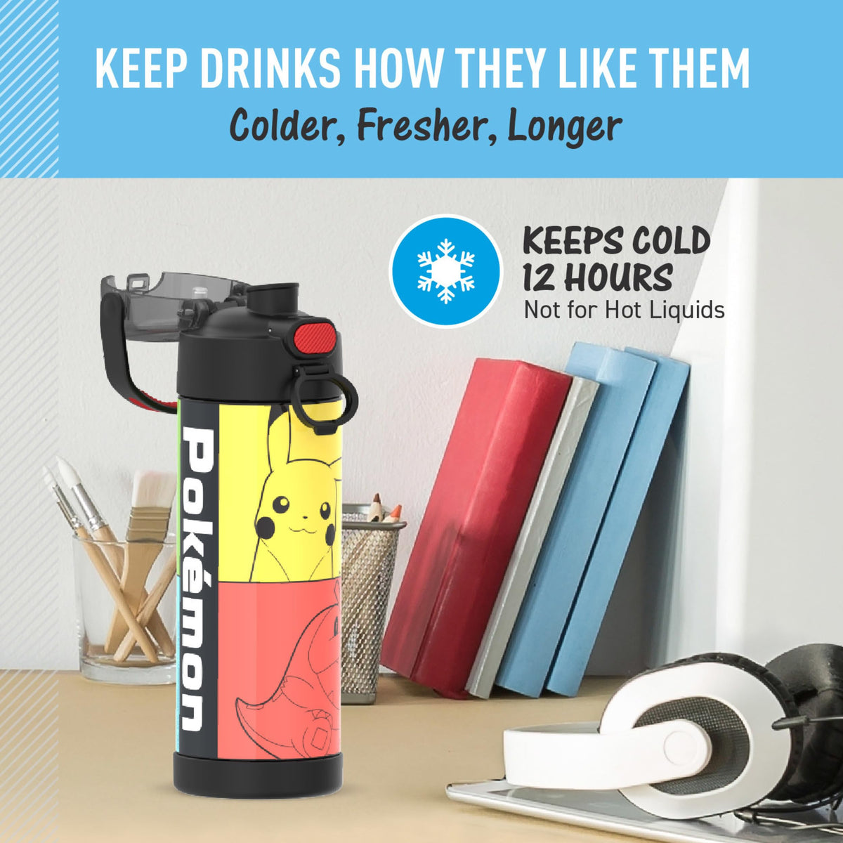 THERMOS Funtainer in colorful pattern may boost hydration appeal for kids.