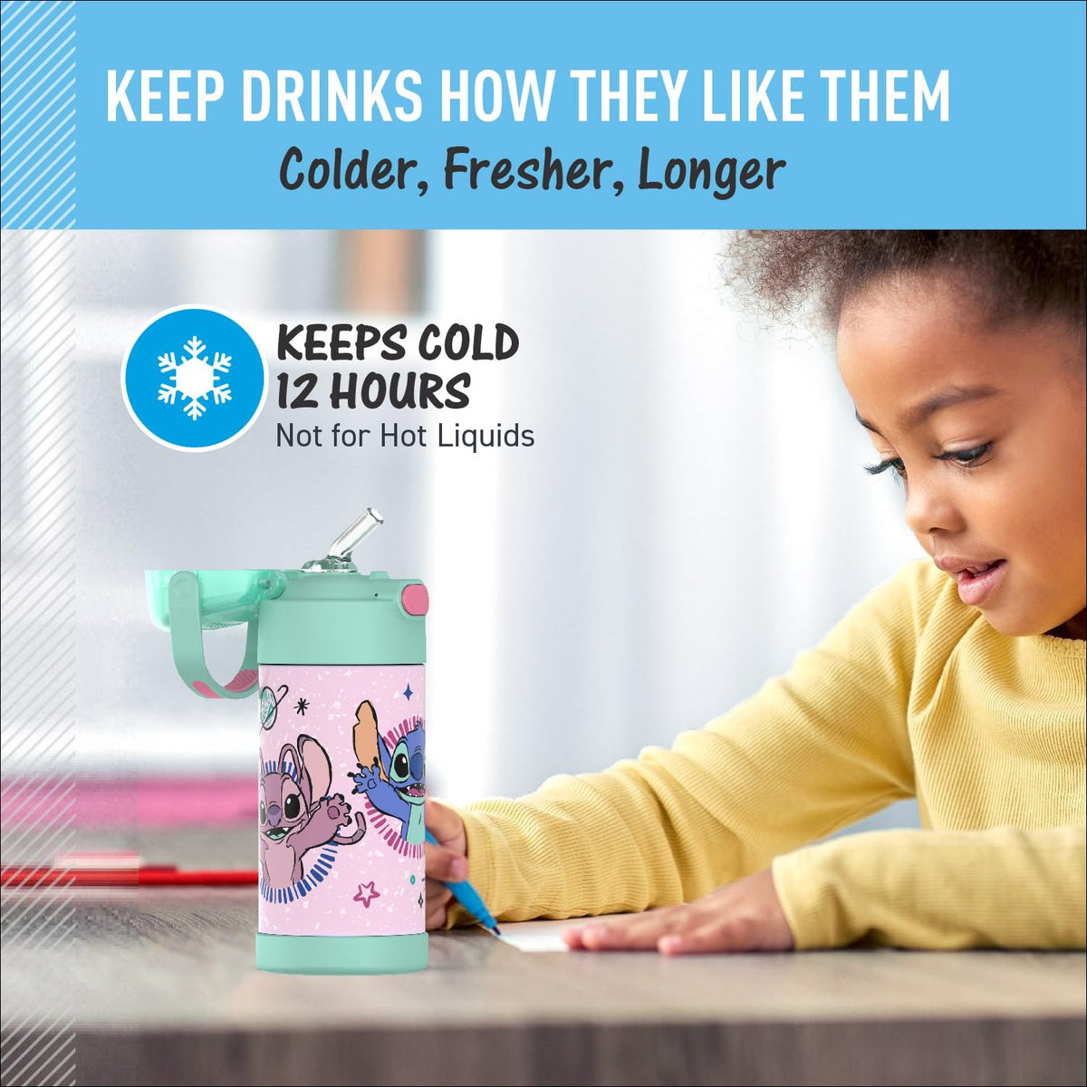 Dishwasher-safe design simplifies cleanup after school and activities