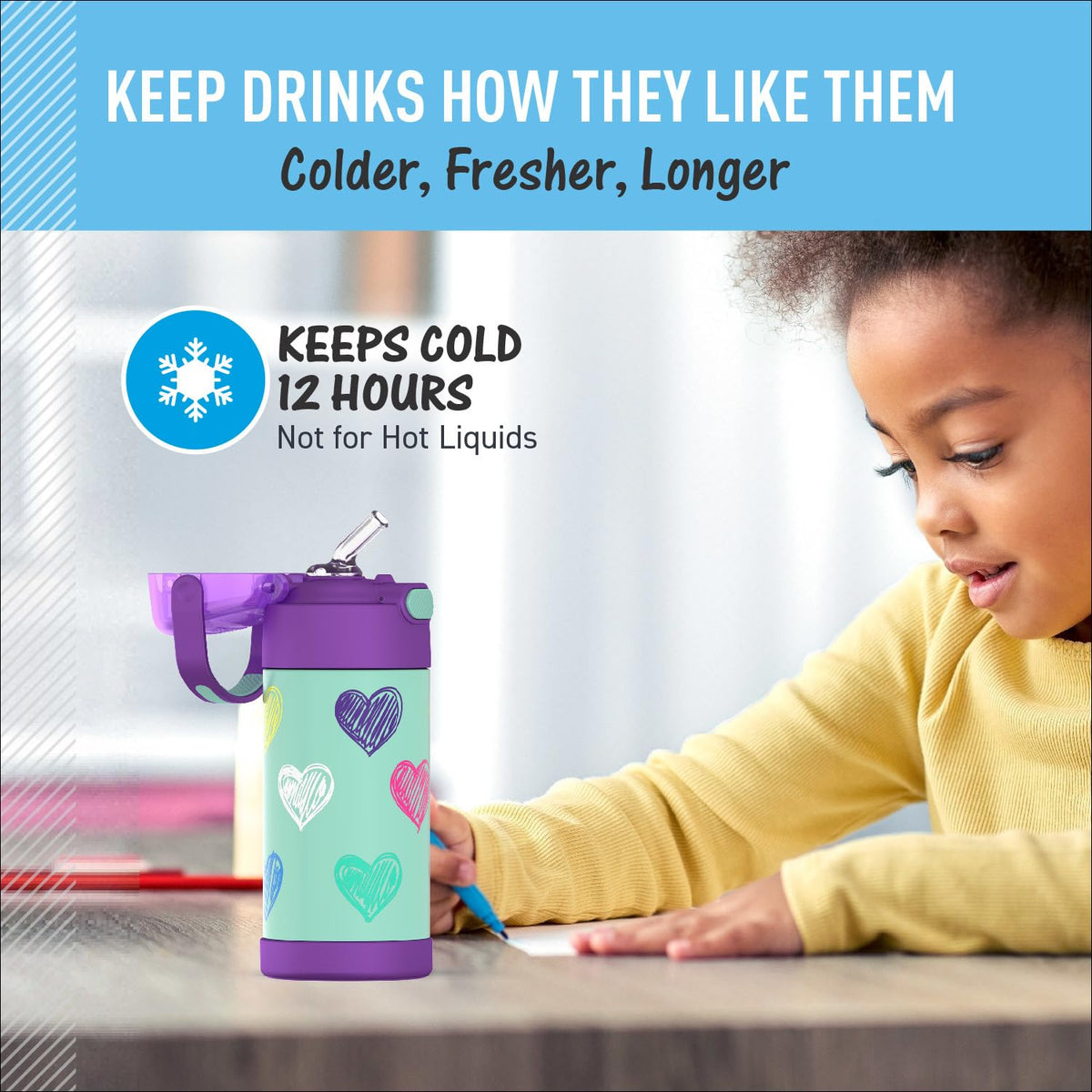 THERMOS Funtainer is dishwasher safe for quick cleanup after school.