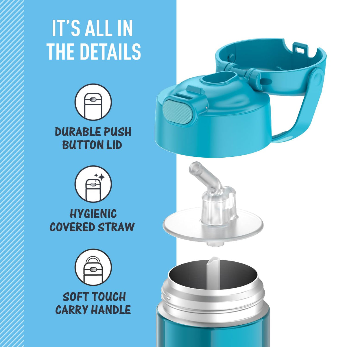 THERMOS FUNTAINER 18/8 stainless steel construction withstands drops and daily use