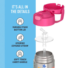THERMOS FUNTainer straw detaches for quick cleaning and sanitizing.