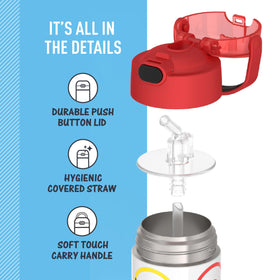 THERMOS FUNtainer integrated carry handle with soft-touch grip for easy kid transport