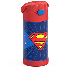 THERMOS FUNtainer push-button lid close-up for easy one-handed opening