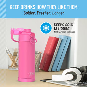THERMOS FunTainer push-button spout for quick, clean openings