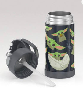 THERMOS FUNTAINER removable silicone straw for quick cleaning after meals.