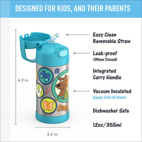 Integrated soft-touch carry handle on THERMOS FUNtainer for easy handling