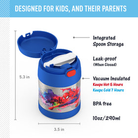 THERMOS Funtainer Spider-Man foldable spoon lid for convenient utensils on the go