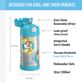 THERMOS FUNTAINER stainless steel body resists drops for kids on the go