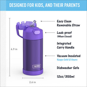 THERMOS FUNtainer silicone straw close-up, removable for easy cleaning