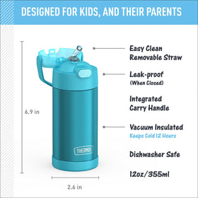 THERMOS FUNTAINER straw cap close-up for easy cleaning