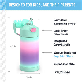 THERMOS FUNTAINER with straw-integrated lid for easy sipping on the go