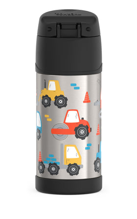 THERMOS FUNtainer stainless steel body resists drops during playtime.