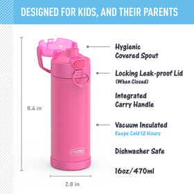 THERMOS FunTainer wide spout lid for easy sipping on the go