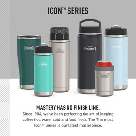 THERMOS ICON SERIES 18/8 stainless steel construction for daily rugged use.