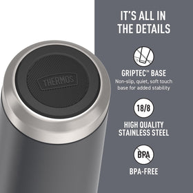 18/8 stainless steel construction endures drops and daily use.