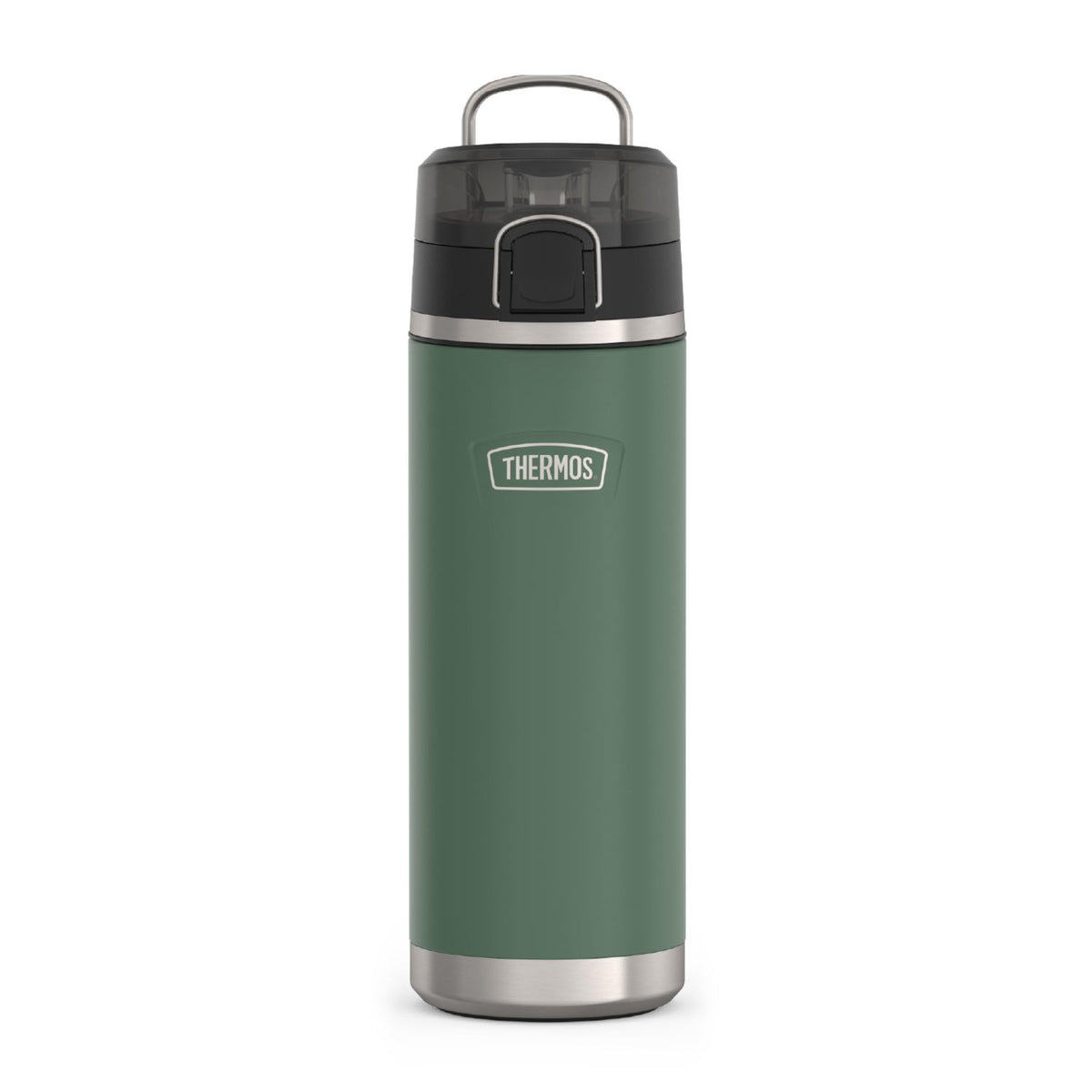 THERMOS ICON SERIES 24oz Alpine Green bottle showcases sleek steel and compact carry for daily hydration.