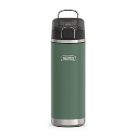 THERMOS ICON SERIES 24oz Alpine Green bottle showcases sleek steel and compact carry for daily hydration.