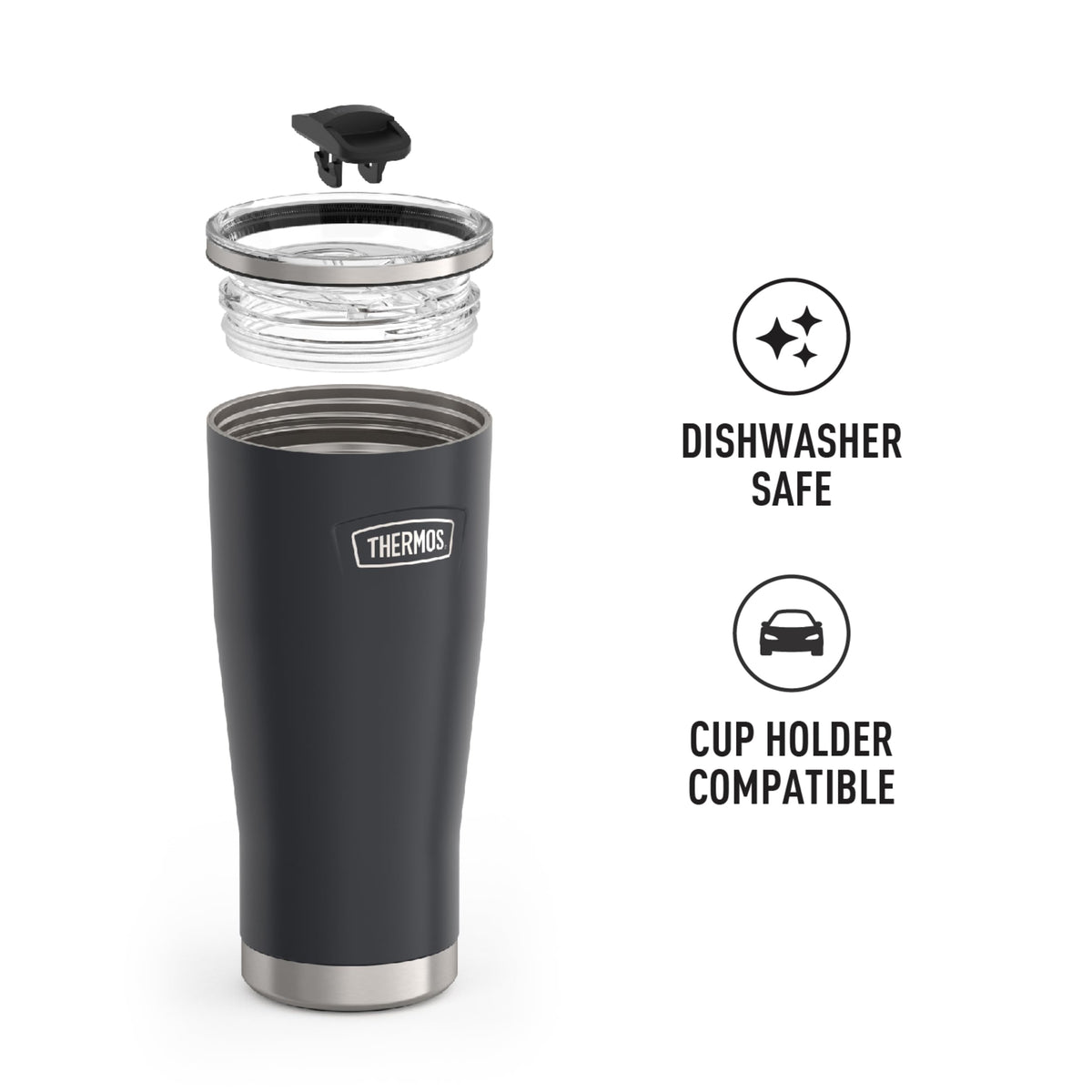 THERMOS ICON SERIES 24oz tumbler with non-slip base for daily stability