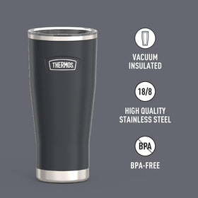 THERMOS ICON SERIES 24oz tumbler with slide-lock lid in use for cold beverages