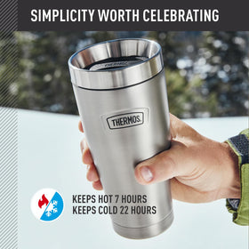 THERMOS DURA-SEAL lid on Icon Series tumbler secures beverages during travel