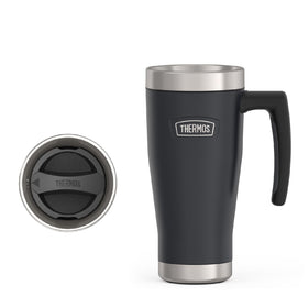 THERMOS Icon Series Granite 16oz mug, front view, shows durable design for daily coffee on the go.