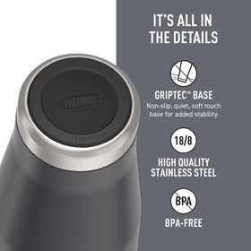 THERMOS Icon Series Granite 16oz mug lid close-up demonstrates secure leak-proof performance.