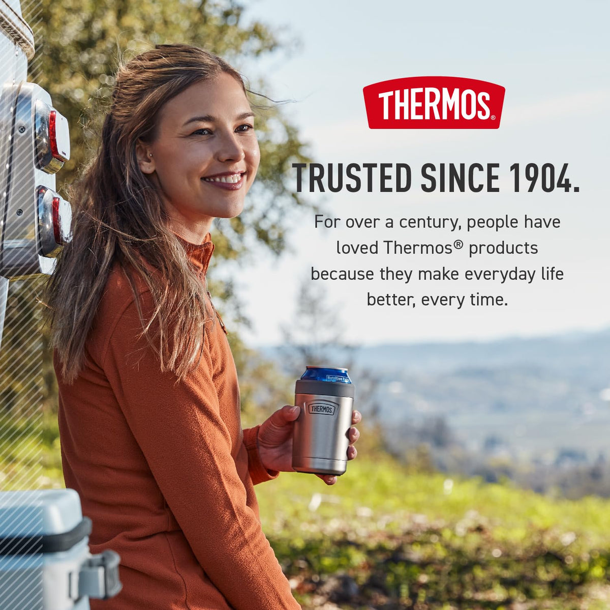 12-ounce capacity fits standard cold beverages for everyday carry.