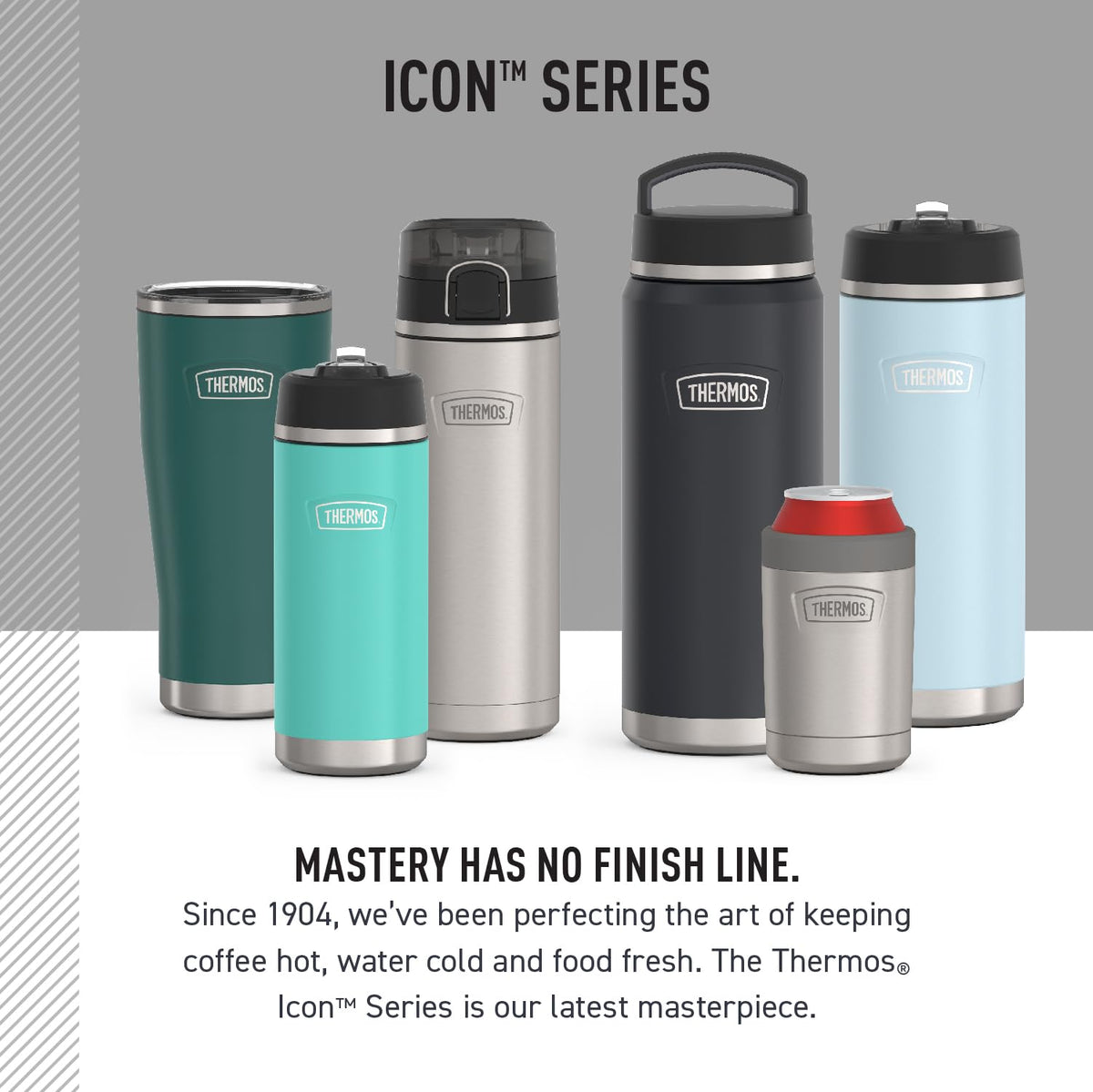 Granite color adds a stylish, understated look to your drinkware.
