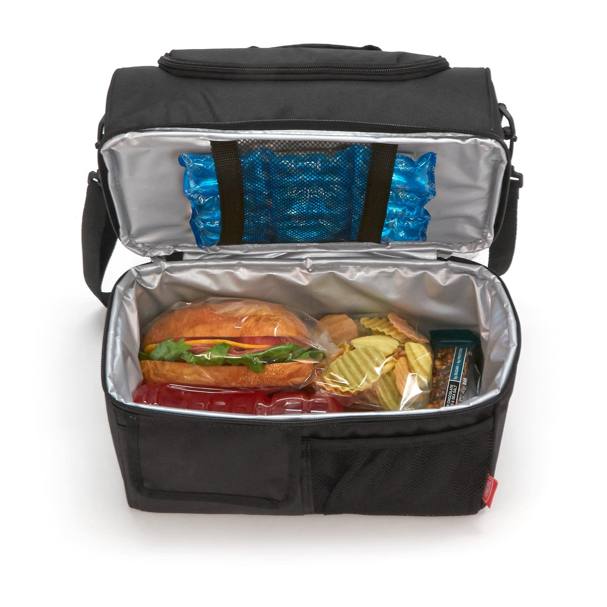 THERMOS Lunch Lugger Cooler adjustable strap offers hands-free carrying.
